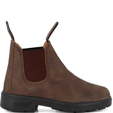 BLUNDSTONE KIDS CHELSEA ANKLE BOOT - RUSTIC BROWN